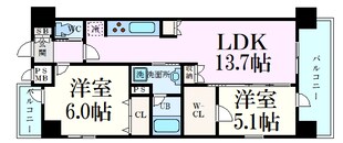 スプランディッド難波WESTⅡの物件間取画像